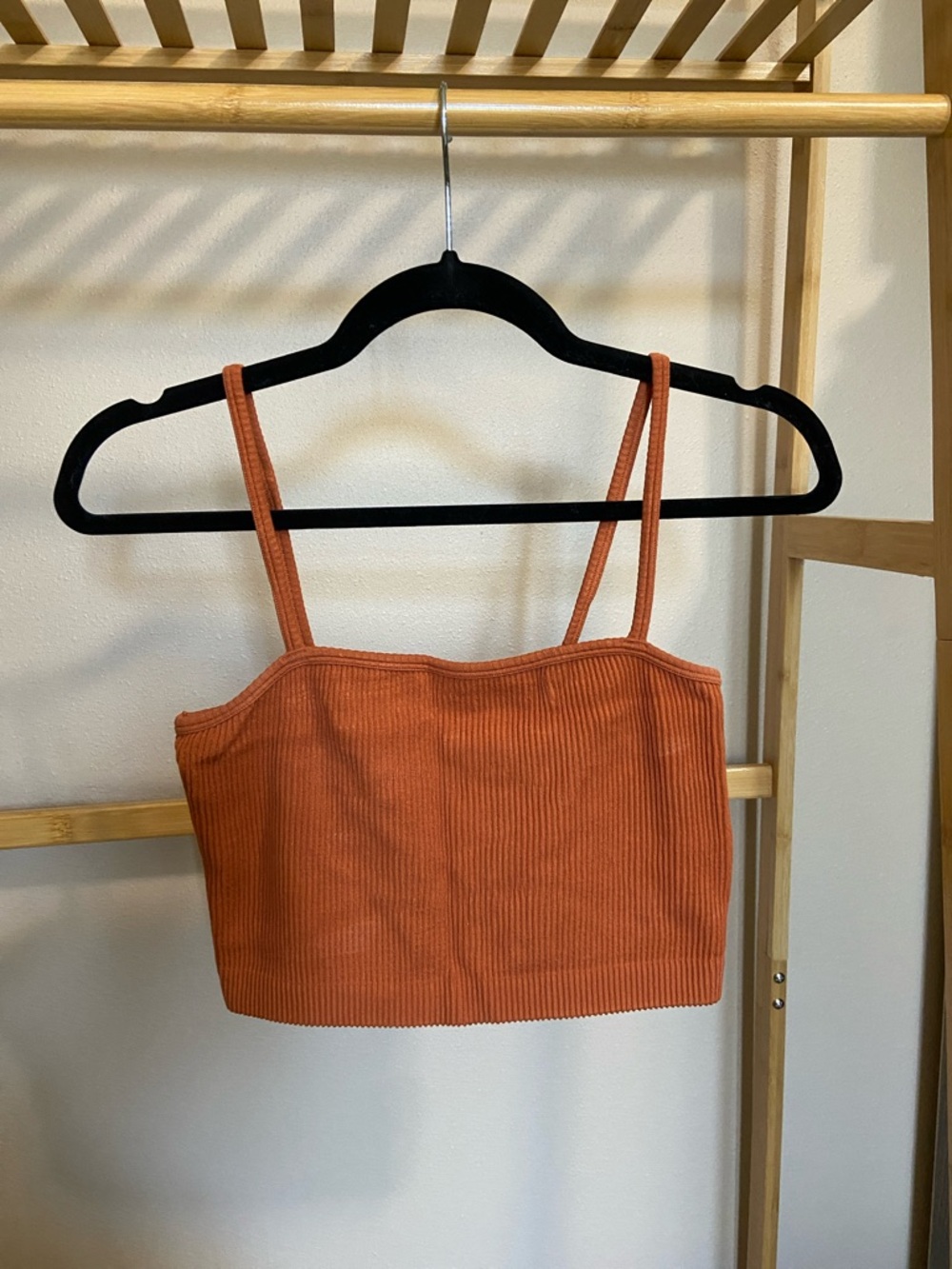 Arizona Jean Company Ribbed Crop Tank - Rust